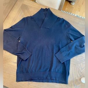 Banana Republic Navy Shawl Neck Sweater